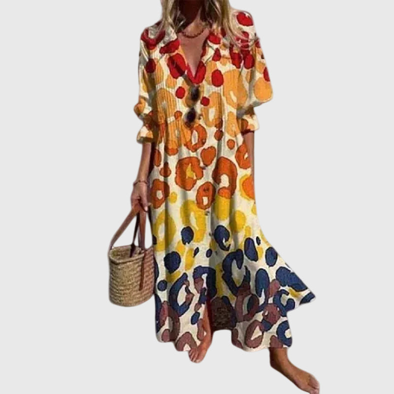 Zariah | Robe longue bohème élégante