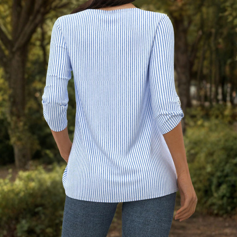 Blouse Rayée Décontractée