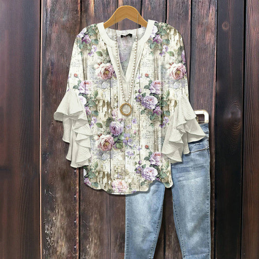 Chemisier Décontracté À Imprimé Floral