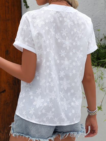Fleur™ — Blouse d'été élégante au motif délicat