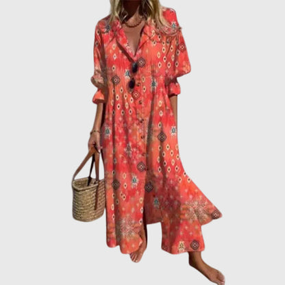 Zariah | Robe longue bohème élégante