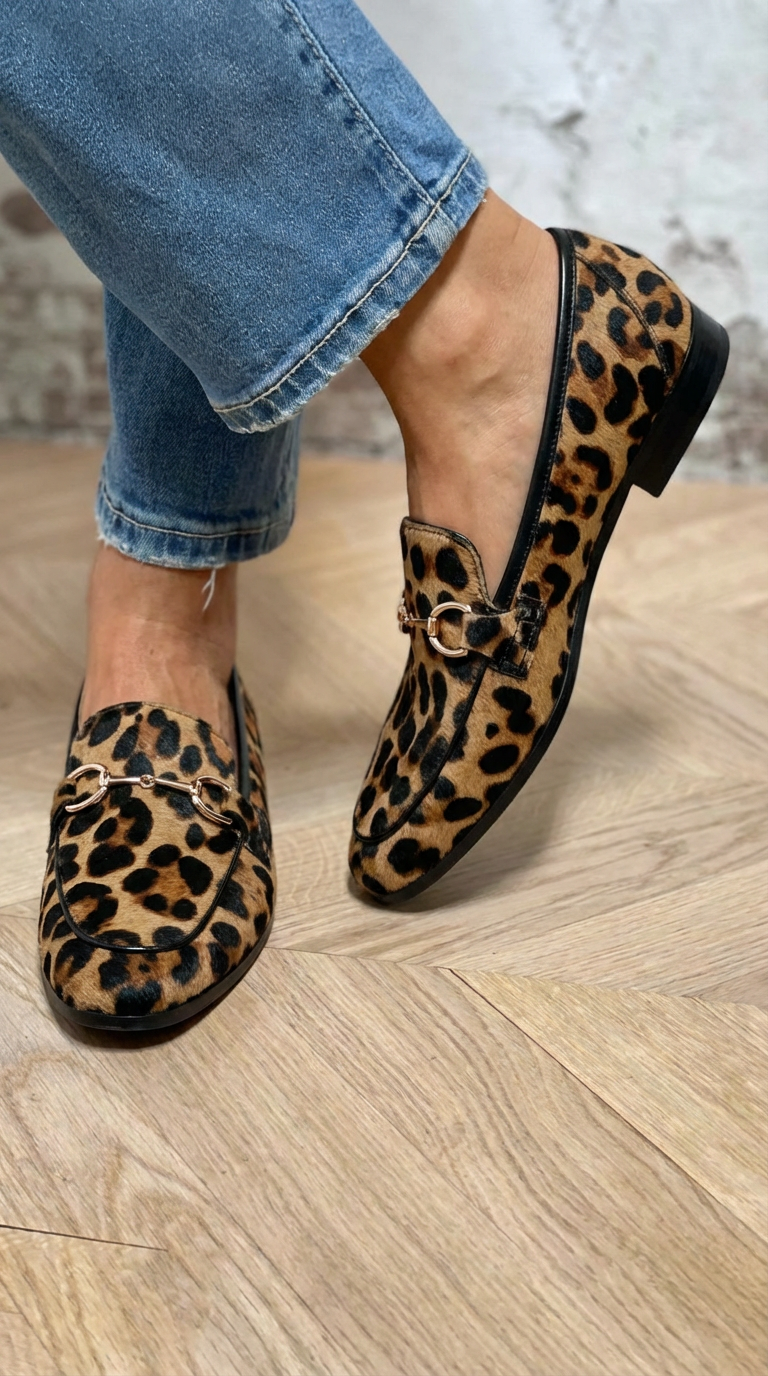 Adrianna | Mocassins Léopard Élégants