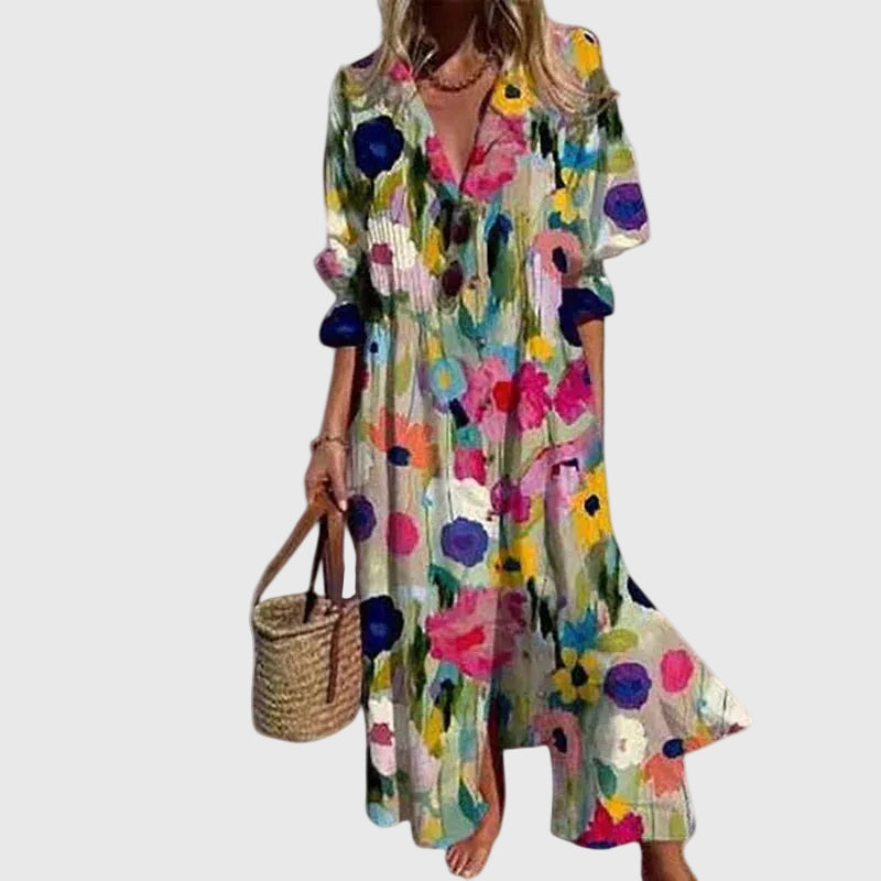 Zariah | Robe longue bohème élégante
