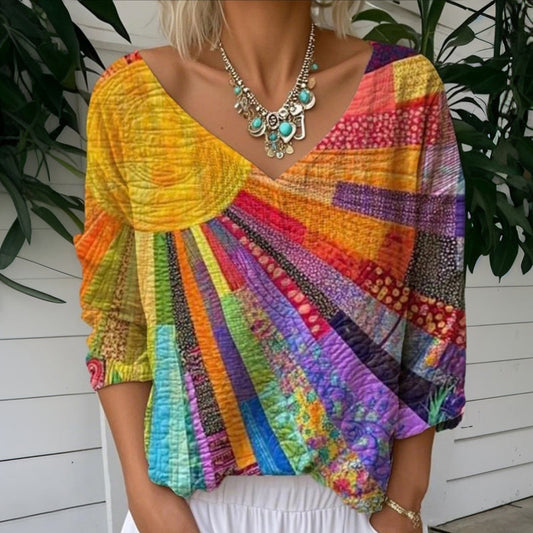 【Manches Longues】T-shirt Décontracté Et Coloré