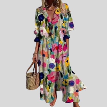 Zariah | Robe longue bohème élégante