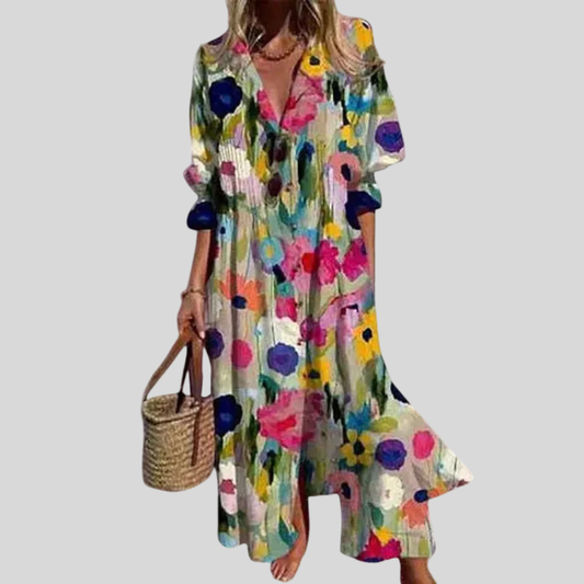 Zariah | Robe longue bohème élégante