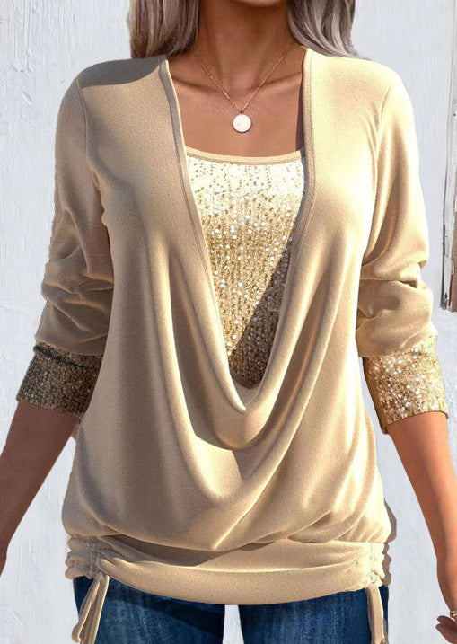 Valentine™ – Élégante blouse longue effet superposé