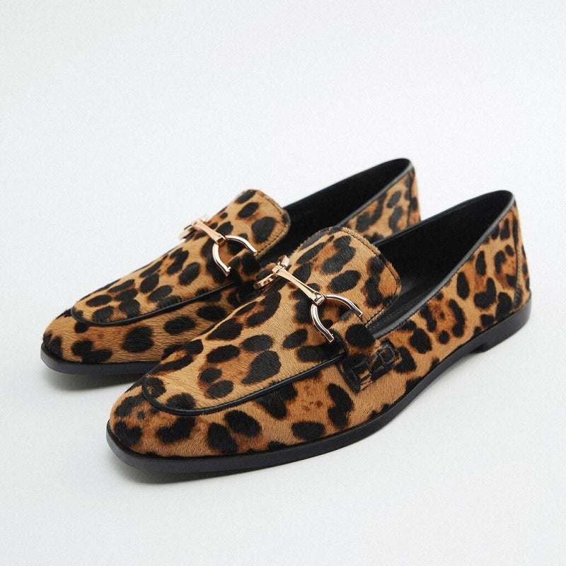 Adrianna | Mocassins Léopard Élégants
