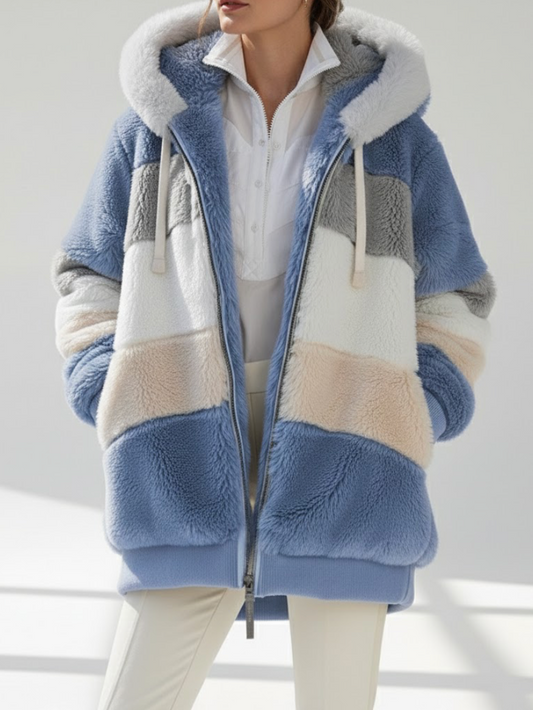 Aléana™ - La veste d'hiver élégante et chaude avec capuche et fermeture éclair
