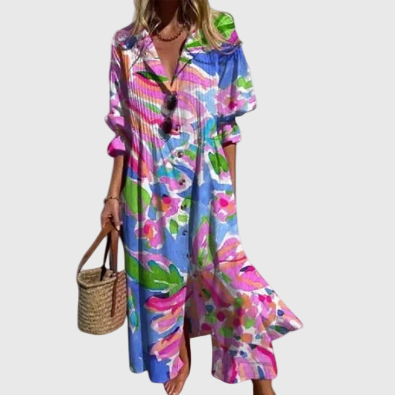 Zariah | Robe longue bohème élégante