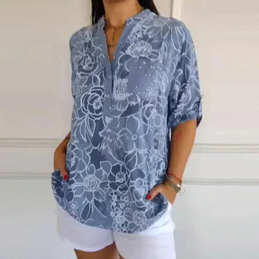Coralie™ — Elegante blouse met verfijnde print