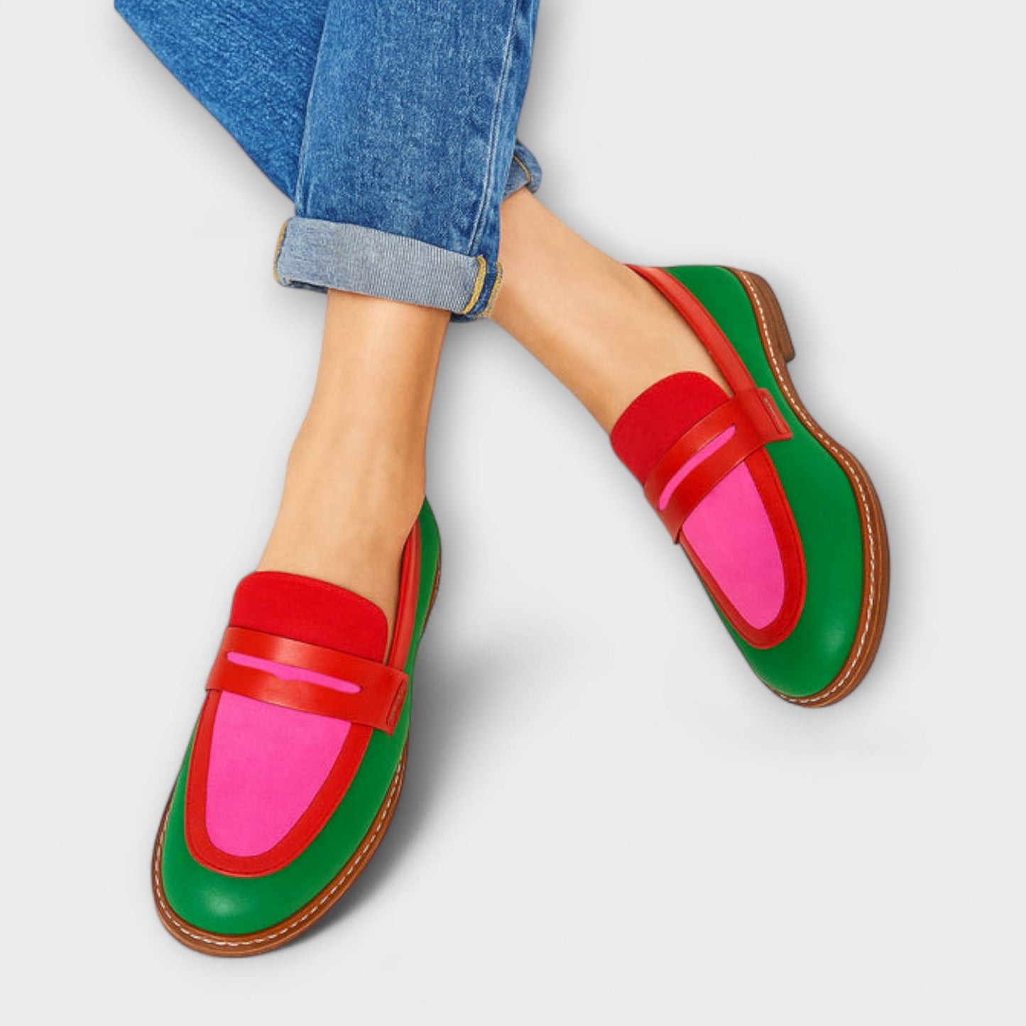 Nyla | Mocassins Élégants Contrastés