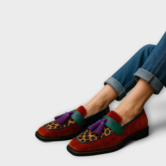 Ione | Mocassins en Cuir Coloré